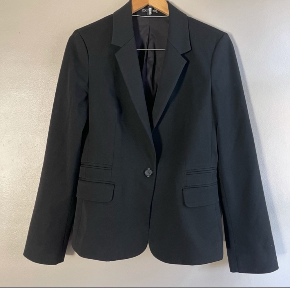 Express black single-button blazer - Picture 2 of 5